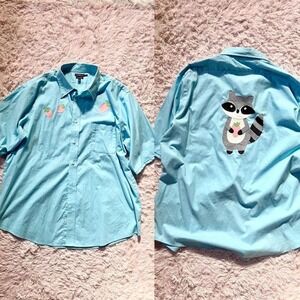 Upcycled Racoon Strawberry Weird Core Men's 18 Goblin Maximalist Kidcore Fruity